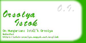 orsolya istok business card